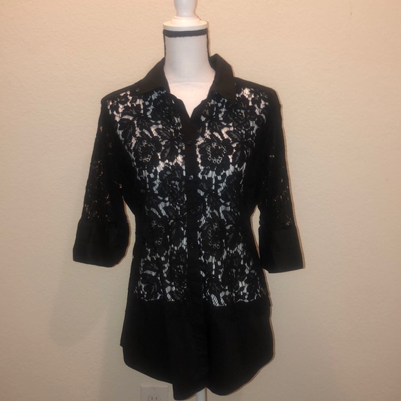 Tops - Lace button up shirt